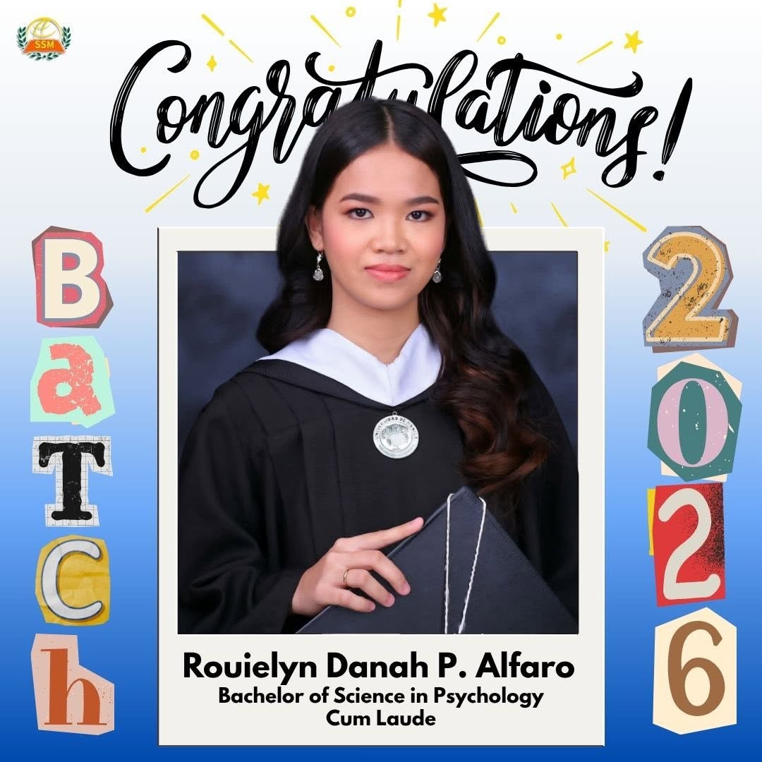 Rouielyn Danah P. Alfaro, Bachelor of Science in Psychology, Cum Laude