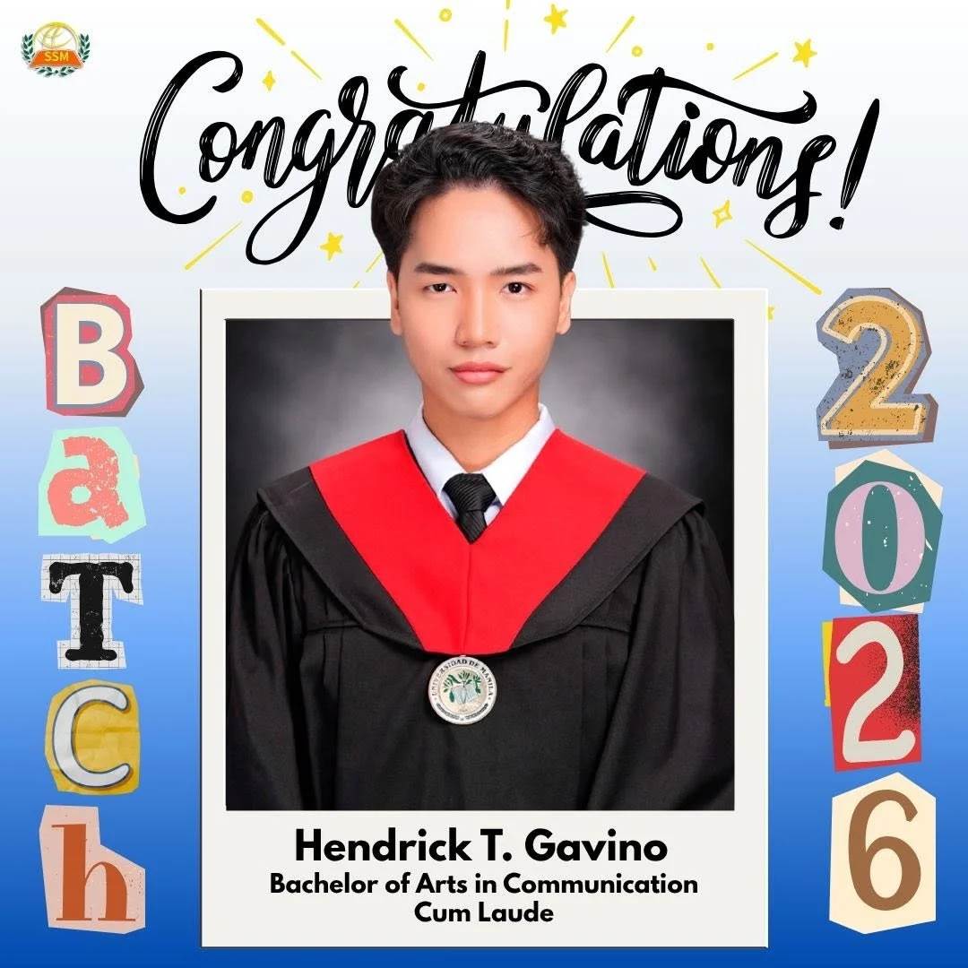 Hendrick T. Gavino, Bachelor of Arts in Communication, Cum Laude