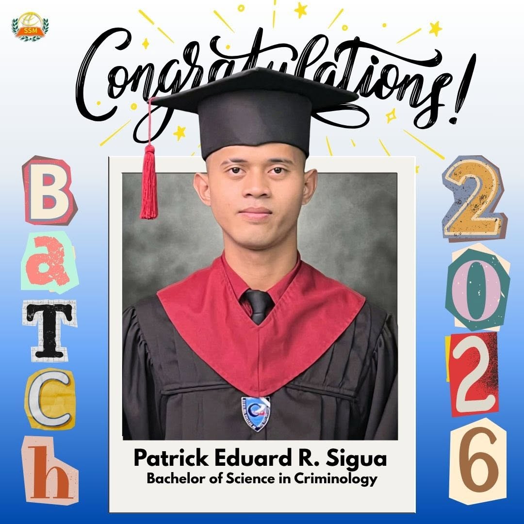 Patrick Eduard R. Sigua, Bachelor of Science in Criminology